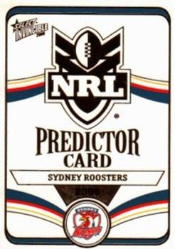 2006 Select Invincible - Premiership Predictor #PC13 Sydney Roosters Front